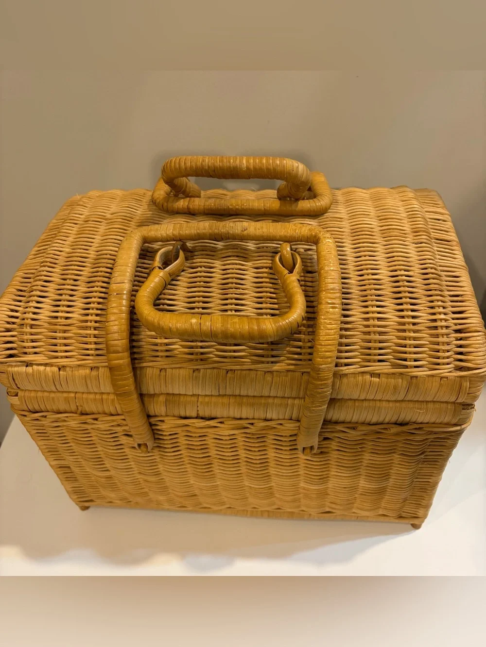 Vintage picnic basket